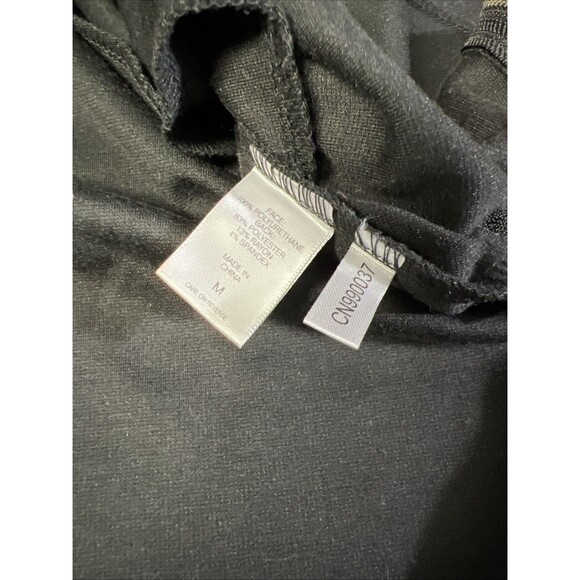 Gabrielle Union  NY&Co Black Faux Leather Dress Short Size M Zip Hem Midi Edgy - Picture 4 of 8